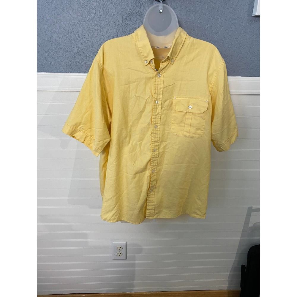 Arturo Calle Yellow Collared Button Down Shirt